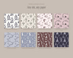 Toile & Vignettes Seamless Pattern Bundle, any ink, any paper