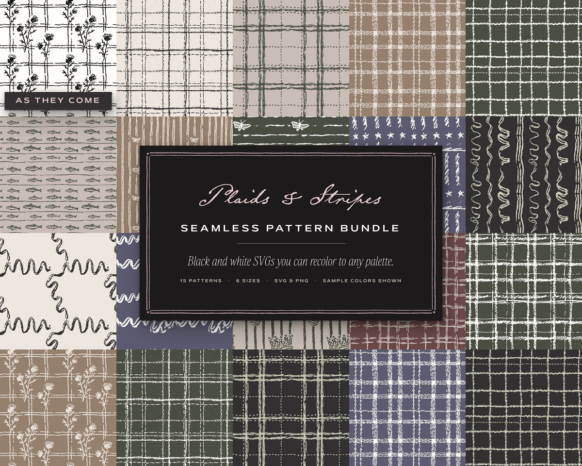 Plaids & Stripes Seamless Pattern Bundle, cover
