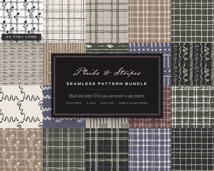 Plaids & Stripes Seamless Pattern Bundle