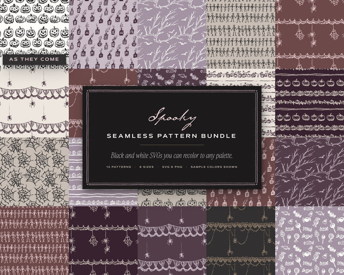 Spooky Seamless Pattern Bundle