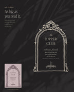 The Supper Club Invitation & Sign Builder Kit, up close