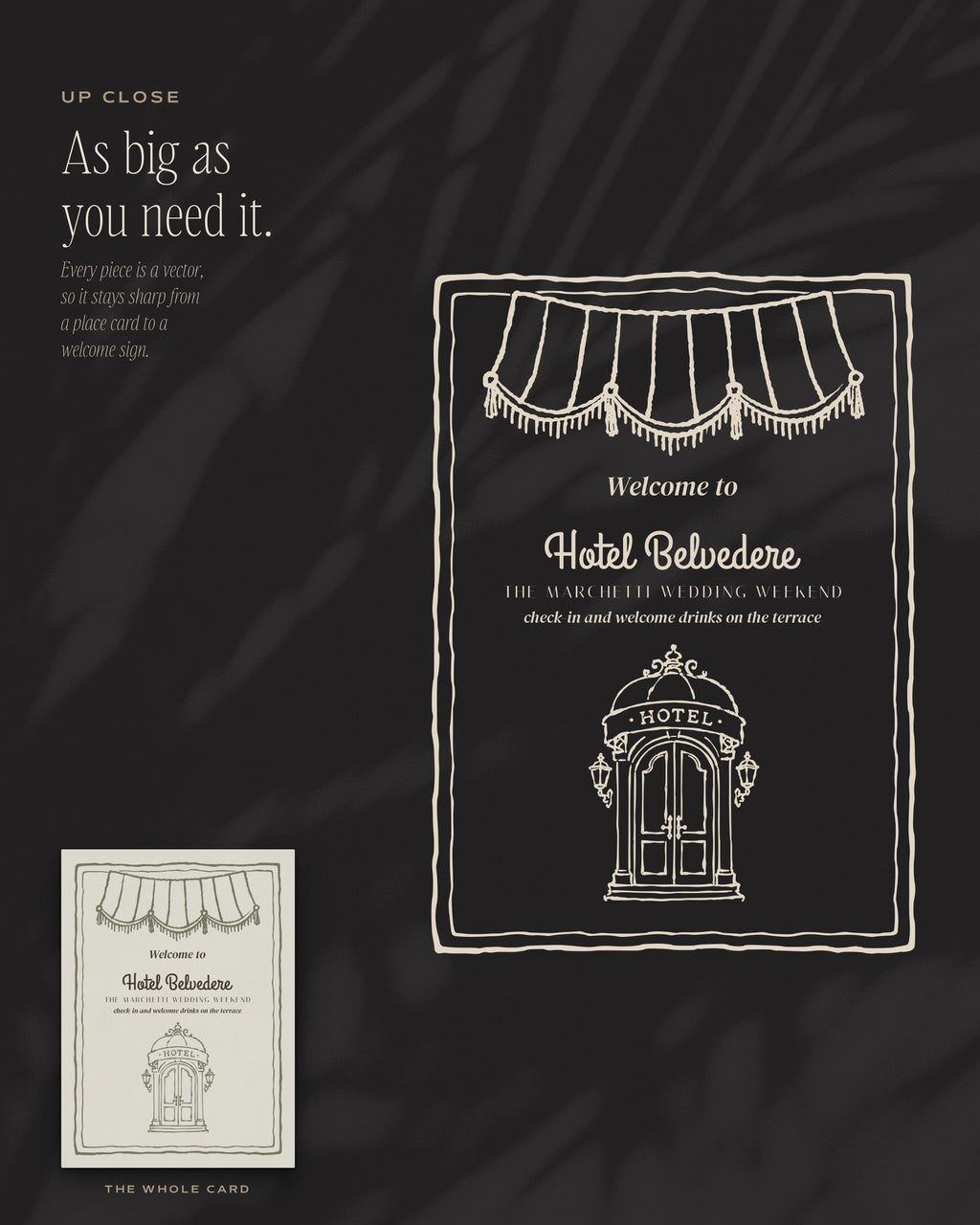 The Grand Vacation Invitation & Sign Builder Kit, up close