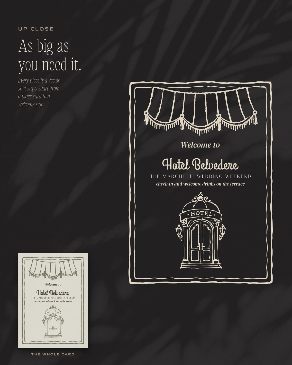 The Grand Vacation Invitation & Sign Builder Kit, up close