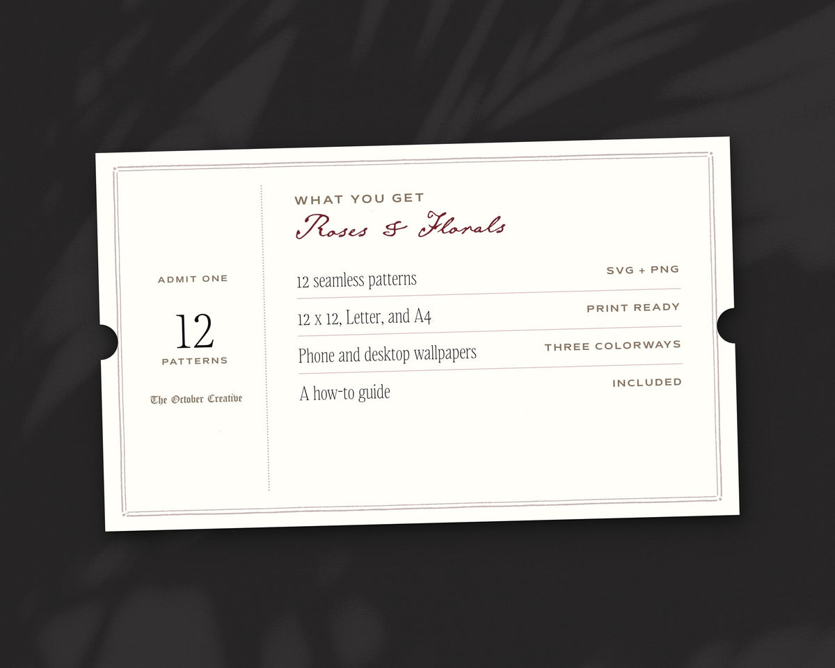 Roses & Florals Seamless Pattern Bundle, what you get