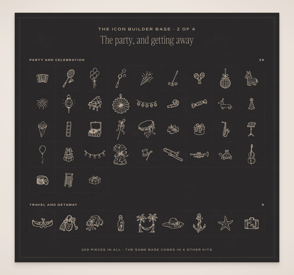 The Occasions Invitation & Sign Builder Kit, icon base 2