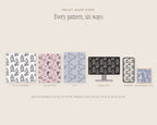 Toile & Vignettes Seamless Pattern Bundle, six sizes