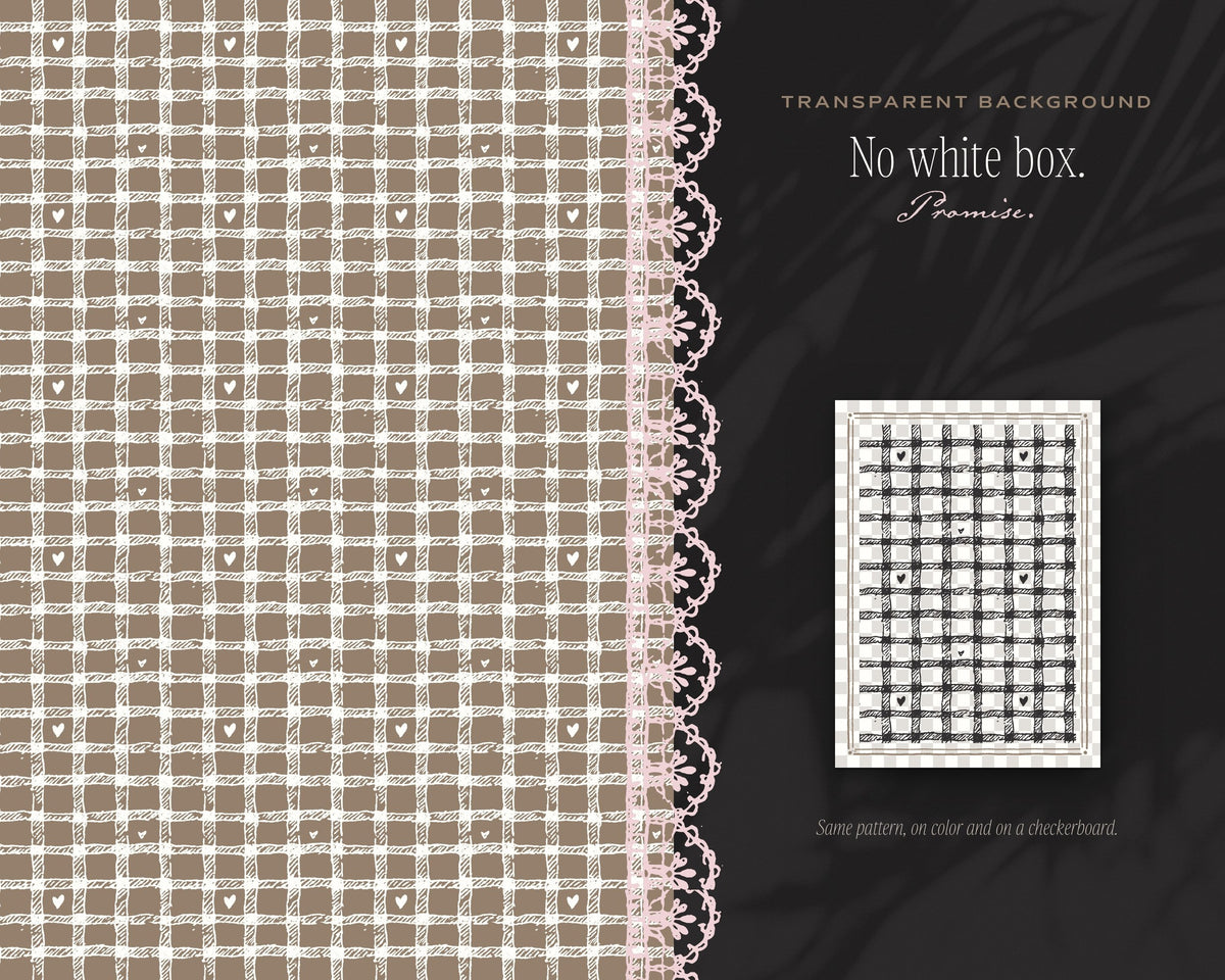Gingham & Checks Seamless Pattern Bundle, no white box