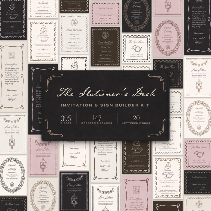 The Stationer's Desk Invitation & Sign Builder Kit