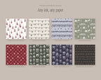 Winter Holiday Seamless Pattern Bundle, any ink, any paper