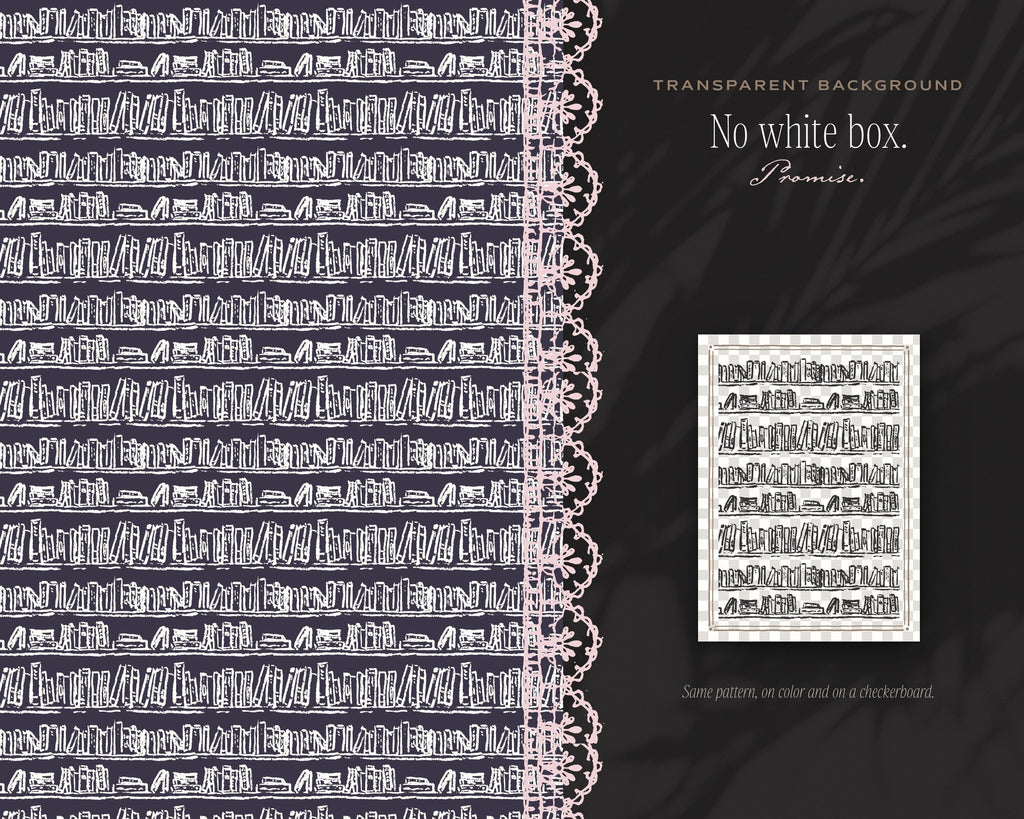 Library & Letters Seamless Pattern Bundle, no white box