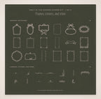 The Garden Soiree Invitation & Sign Builder Kit, garden soiree pieces 1