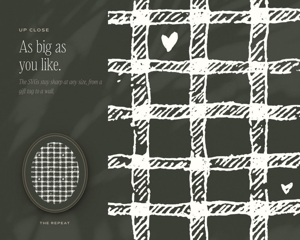 Gingham & Checks Seamless Pattern Bundle, up close