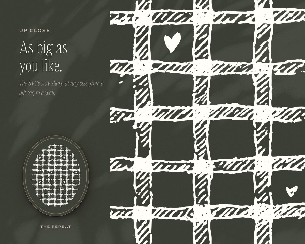 Gingham & Checks Seamless Pattern Bundle, up close