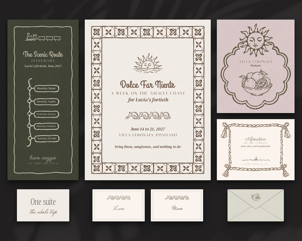 The Grand Vacation Invitation & Sign Builder Kit, the whole trip