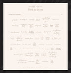 The Supper Club Invitation & Sign Builder Kit, words and phrases