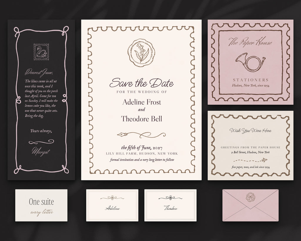 The Stationer's Desk Invitation & Sign Builder Kit, every letter