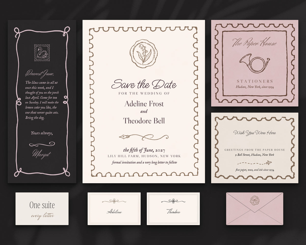 The Stationer's Desk Invitation & Sign Builder Kit, every letter