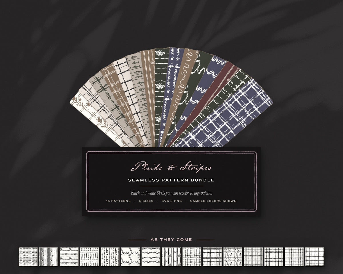 Plaids & Stripes Seamless Pattern Bundle, the fan