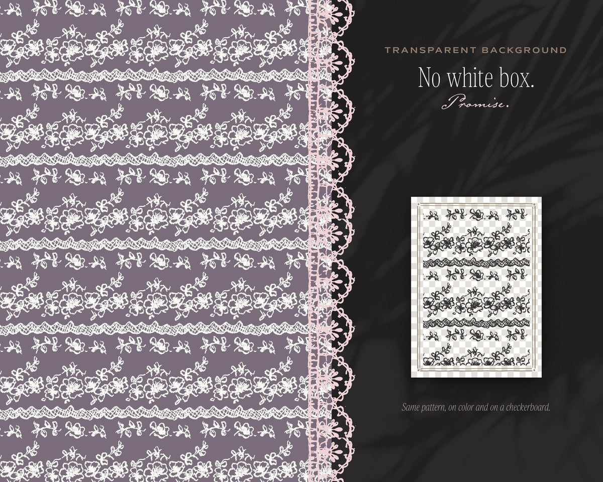 Lace & Trims Seamless Pattern Bundle, no white box