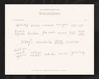 The Stationer's Desk Invitation & Sign Builder Kit, words and phrases