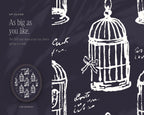 Toile & Vignettes Seamless Pattern Bundle, up close