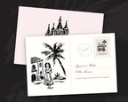 European Summer Doodle Pack, postcard