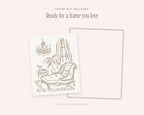 Fainting Couch Art Print, ready for a frame