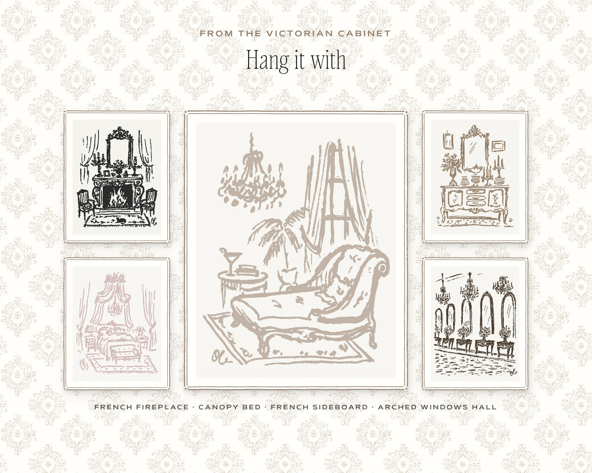Fainting Couch Art Print, hang it with