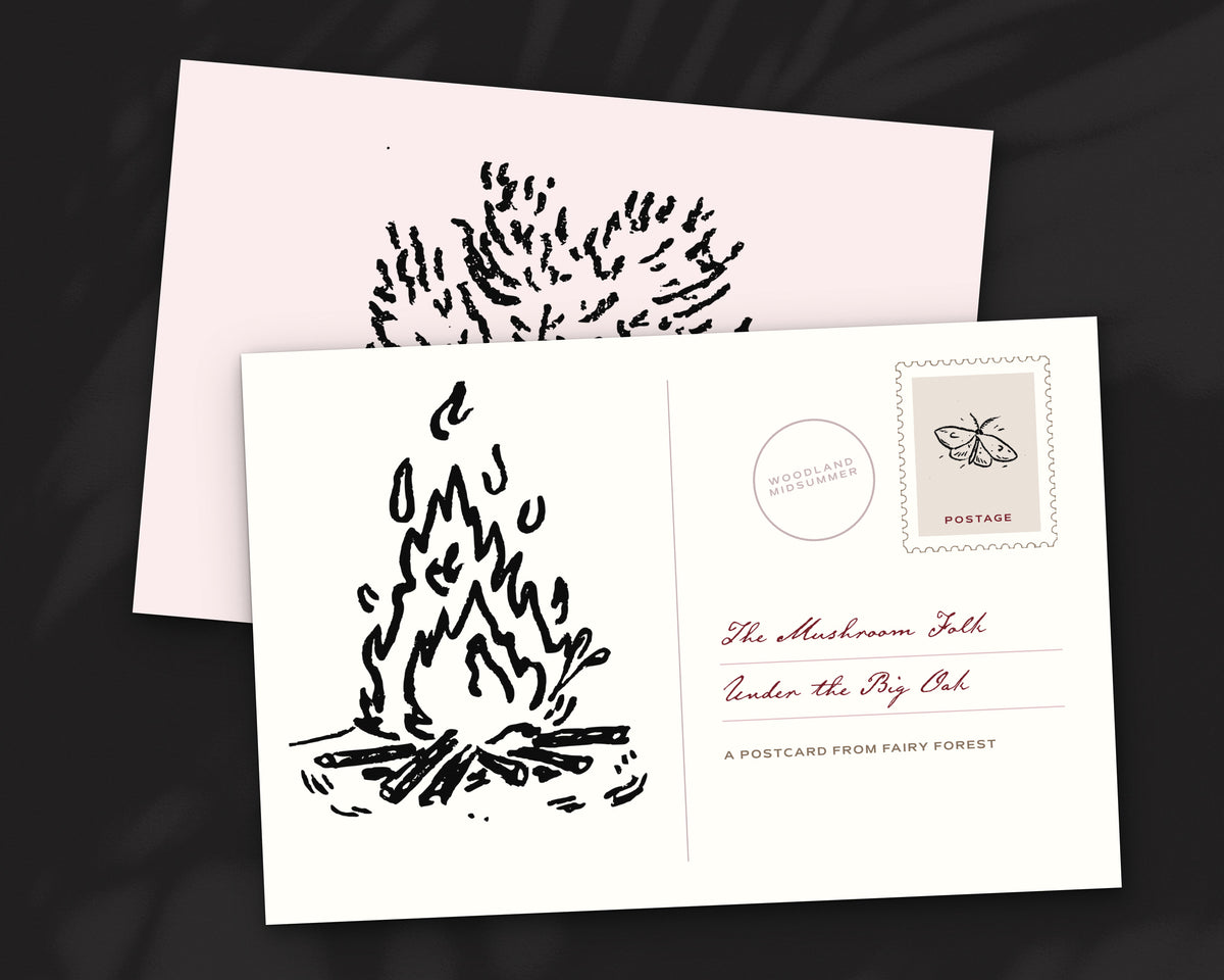 Fairy Forest Doodle Pack, postcard