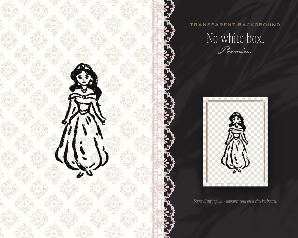 Fairytale Princesses Doodle Pack, no white box
