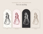 Fairytale Princesses Doodle Pack, put it on anything