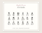 Fairytale Princesses Doodle Pack, everything in the set