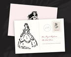 Fairytale Princesses Doodle Pack, postcard