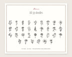 Flowers Doodle Pack, everything in the set