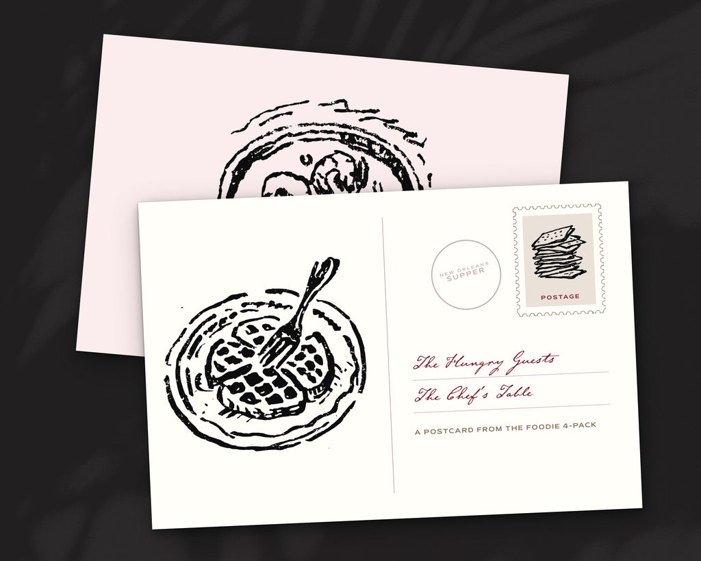 Foodie 4-Pack Doodle Bundle, postcard