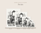 French Fireplace Art Print, five sizes
