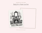 French Fireplace Art Print, ready for a frame