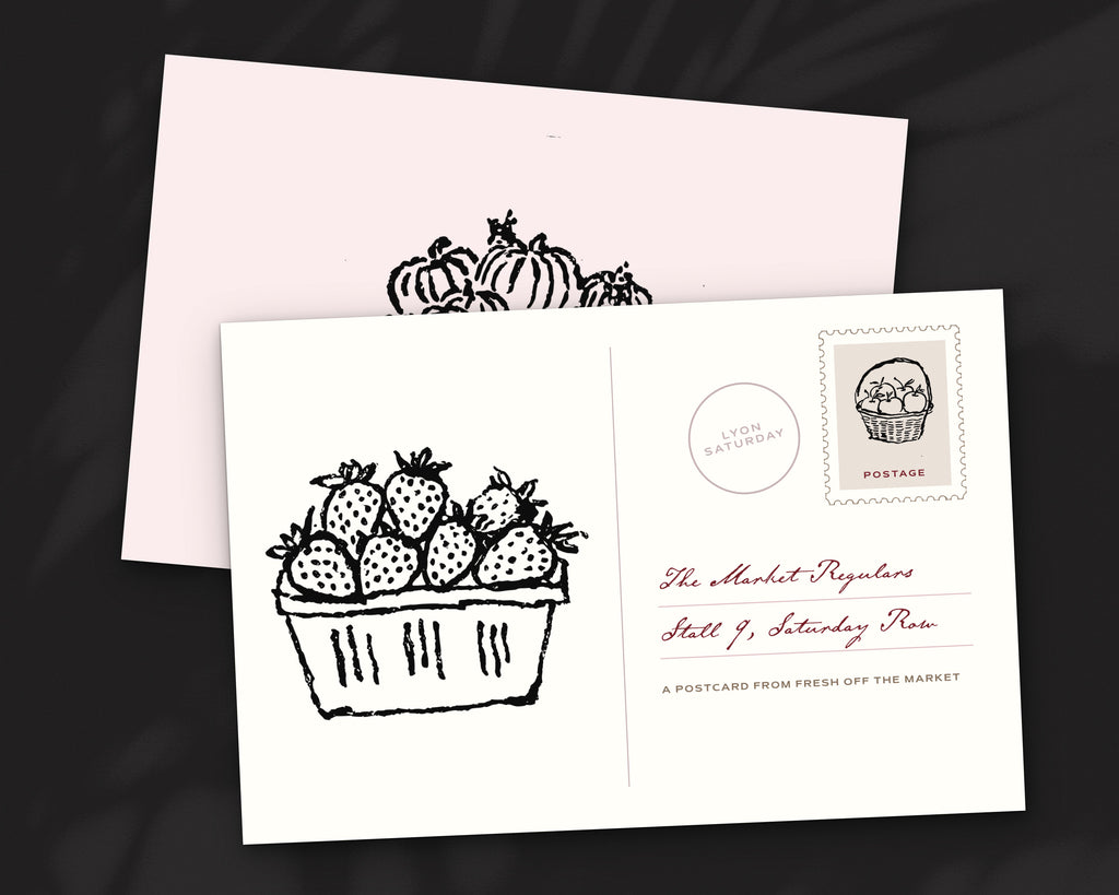 Fresh Off the Market Doodle Pack, postcard
