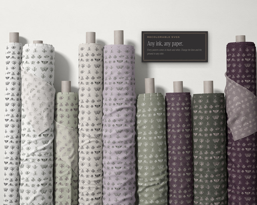 Garden & Woodland Seamless Pattern Bundle, any ink, any paper
