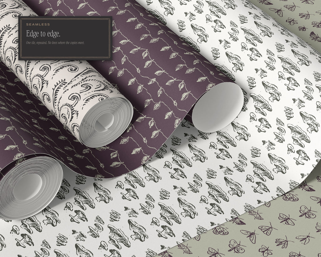 Garden & Woodland Seamless Pattern Bundle, edge to edge