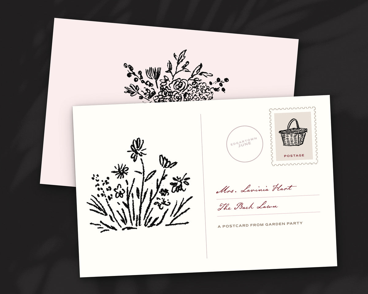 Garden Party Doodle Pack, postcard