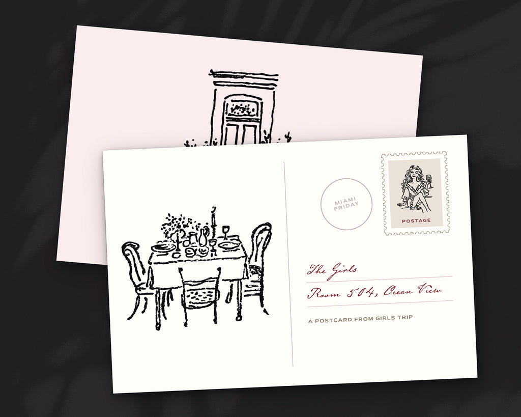 Girls Trip Doodle Pack, postcard