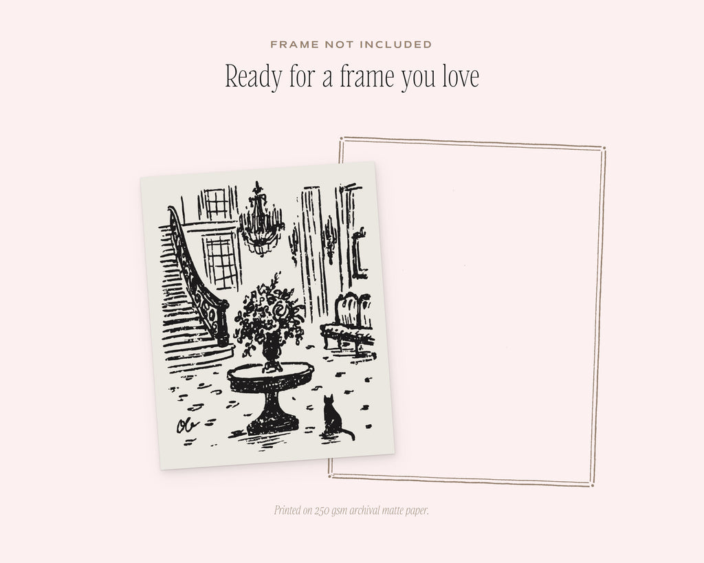Grand Foyer Art Print, ready for a frame