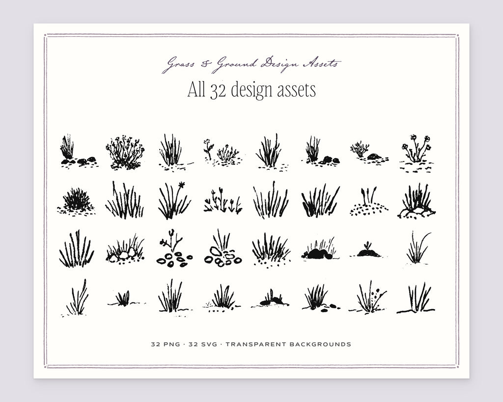 Grass & Ground Design Assets, everything in the set