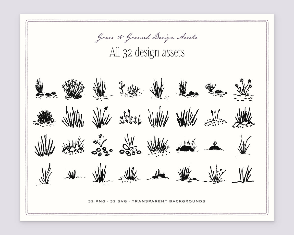 Grass & Ground Design Assets, everything in the set