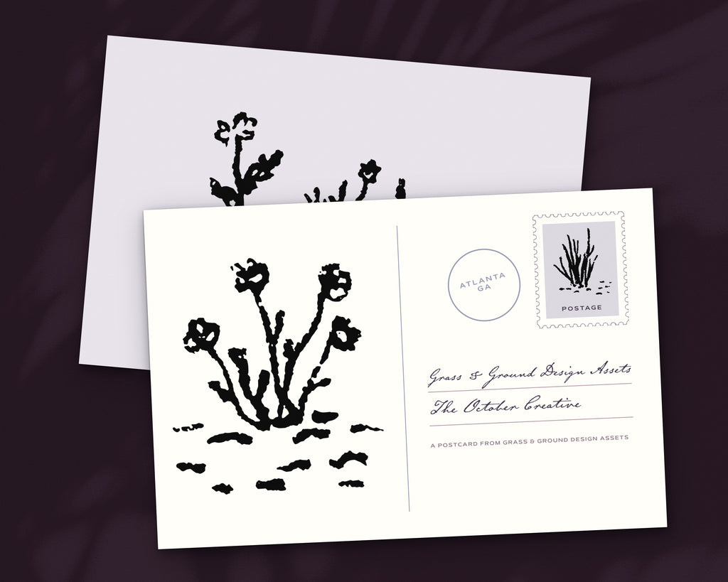 Grass & Ground Design Assets, postcard