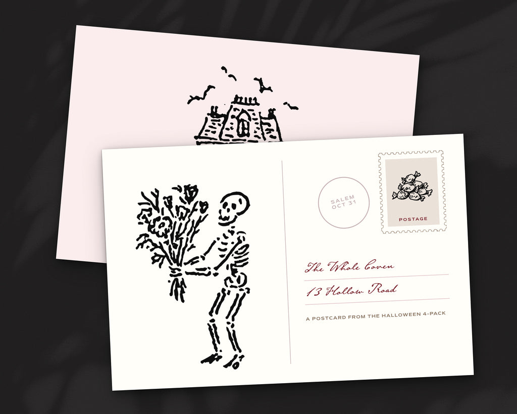 Halloween 4-Pack Doodle Bundle, postcard