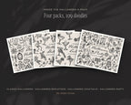 Halloween 4-Pack Doodle Bundle, the four packs inside