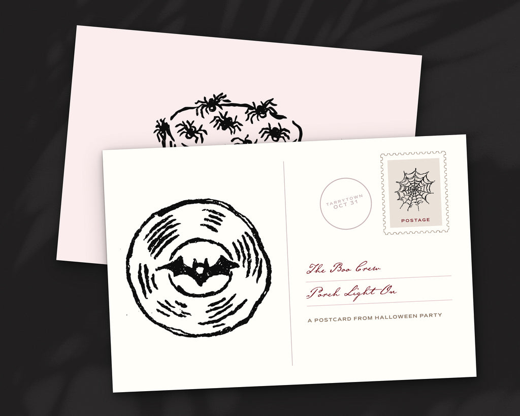 Halloween Party Doodle Pack, postcard