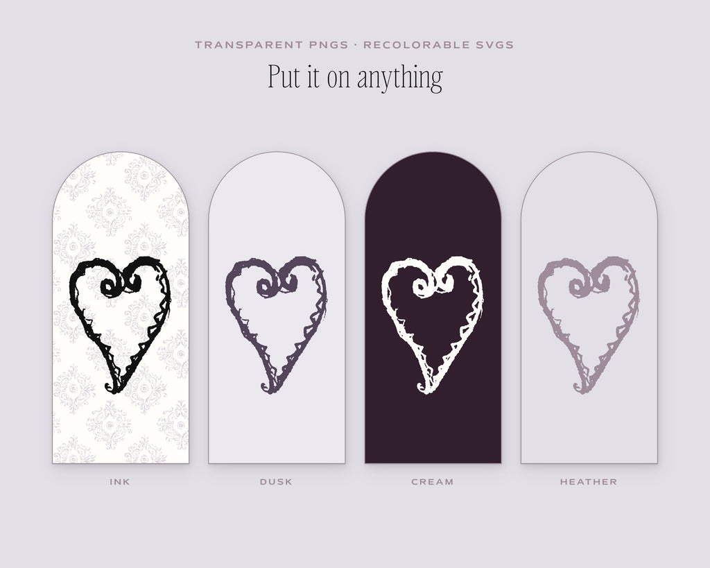 Heart Design Assets, put it on anything